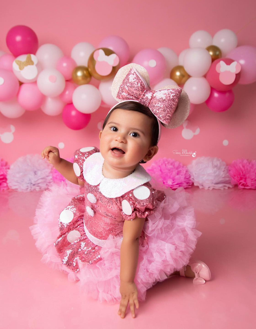 New minnie tutu rosa palo